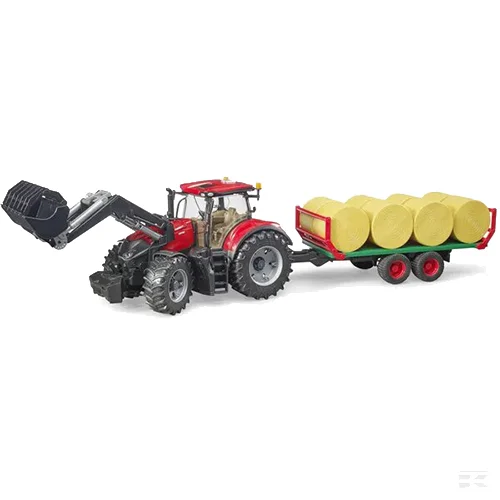 Bruder Case IH Optum 300 CVX con cargador frontal y remolque