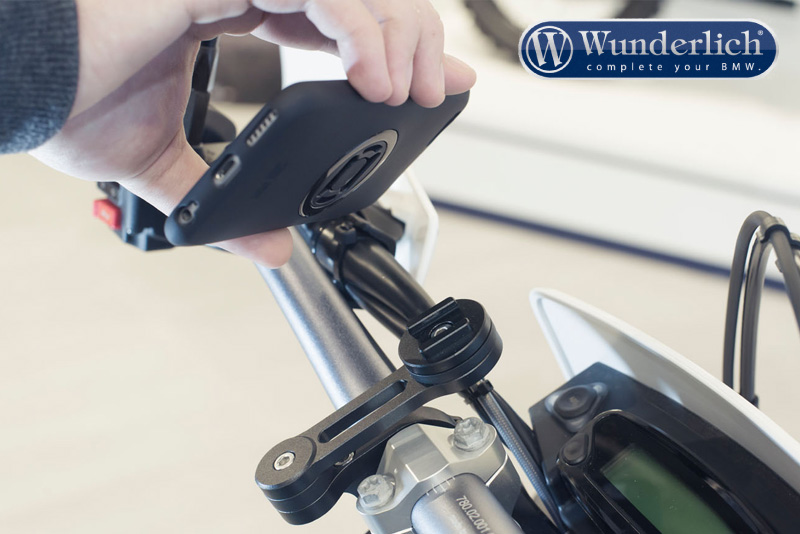 Soporte de smartphone para manillar de motocicleta «twist to lock» de