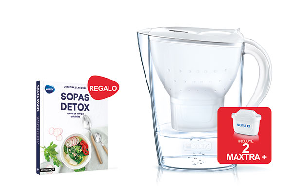 JARRA BRITA MARELLA BLANCA  2 FILTROS   BOTELLA