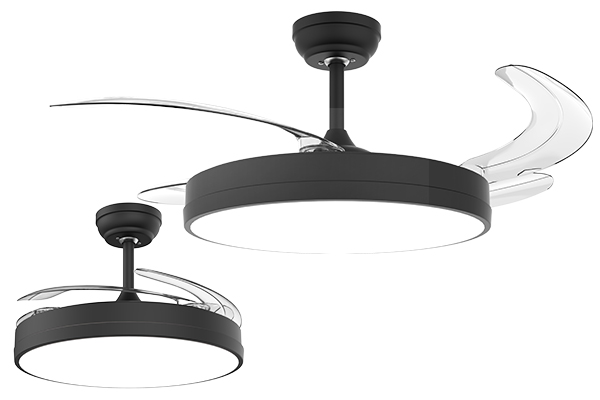VENTILADOR TECHO ALISIOS ASPAS ABATIBLES NIKLAS NEGRO – 801505
