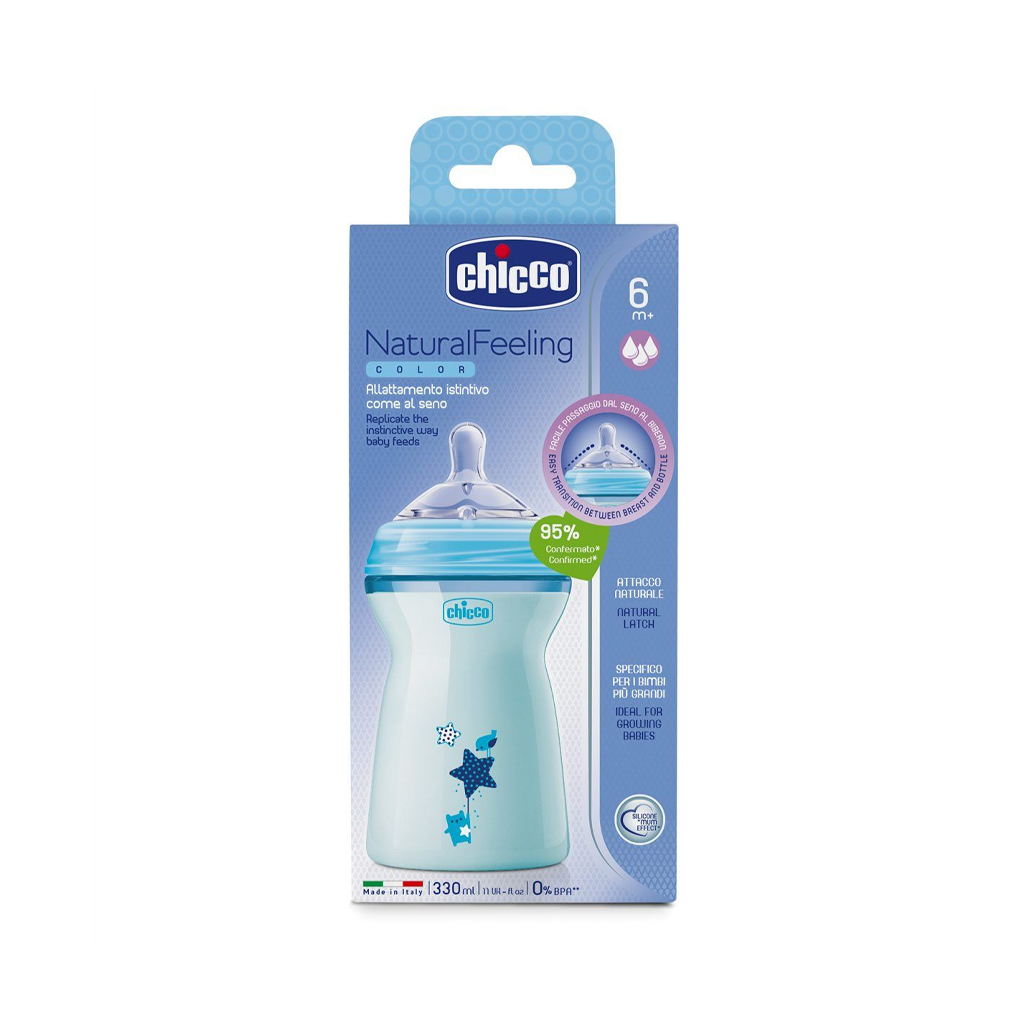 Biberón Natural feeling Flujo rápido 6m+ Chicco 330 ml