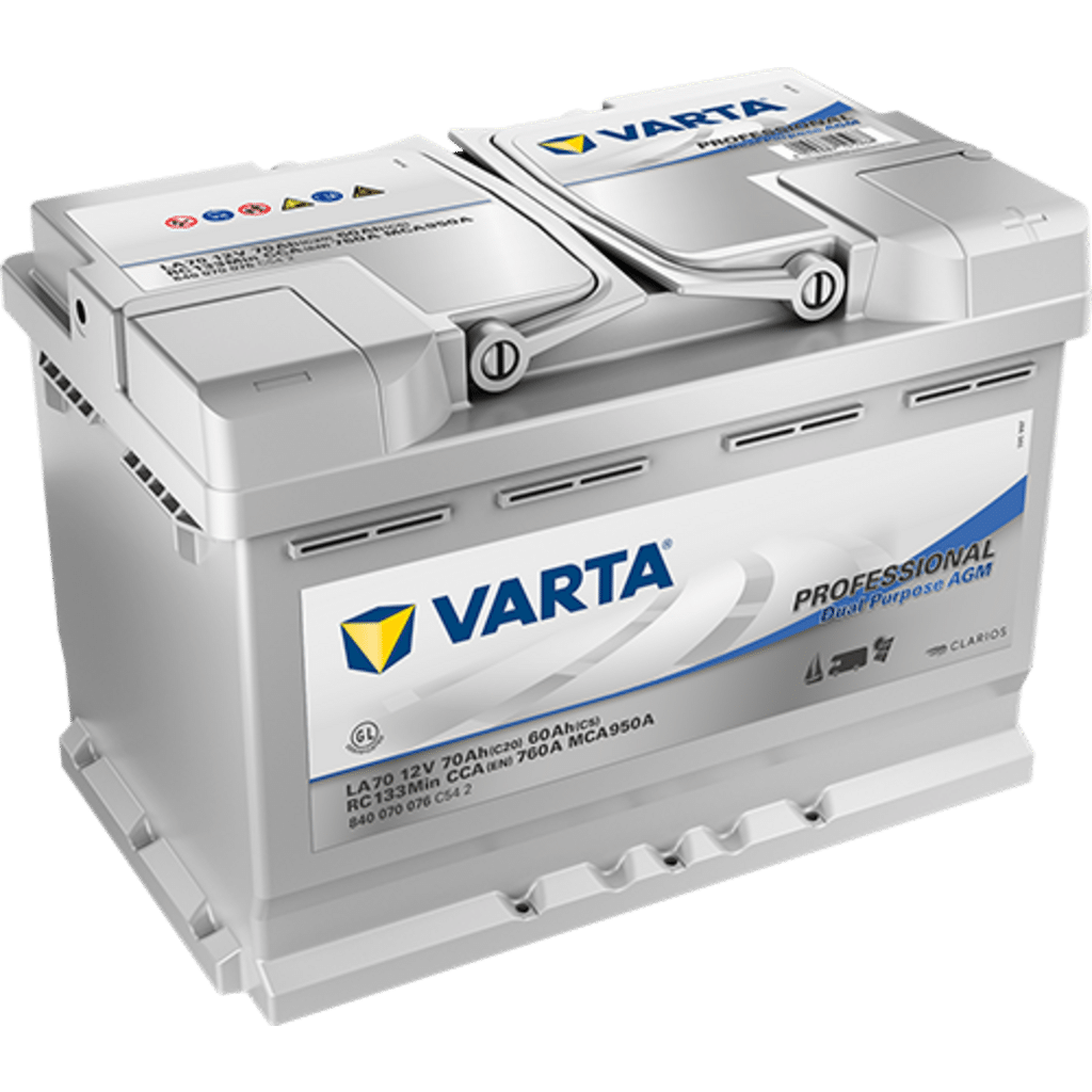 Batería Varta Dual Purpose Agm AGM. LA70. 70 Ah – 760A(EN) 12V. 278x175x190mm