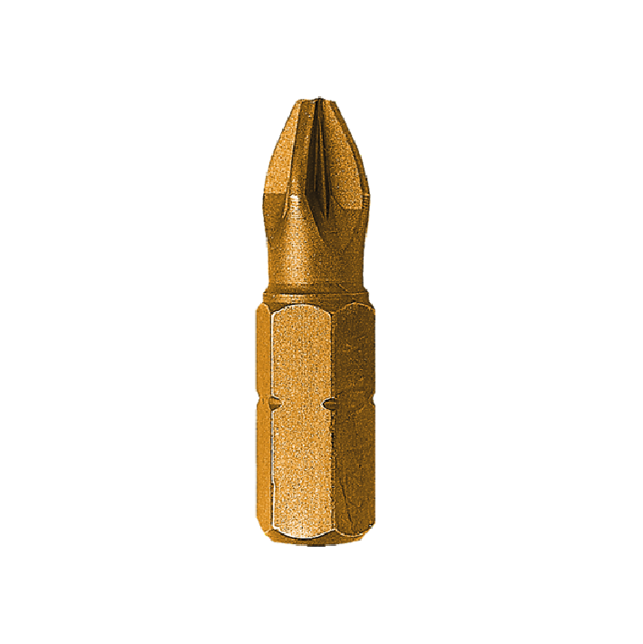 Puntas atornillar serie corta 1/4″ Phillips Titanio