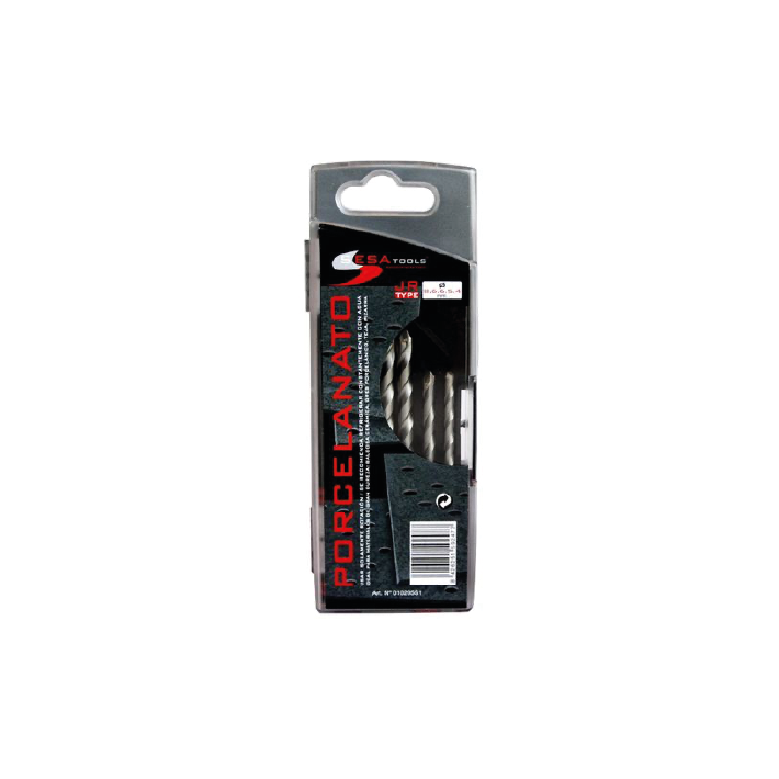 Set broca porcelánico 5 piezas 4-5-6-6-8mm