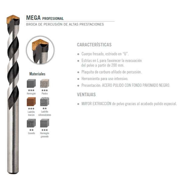 Broca Profesional Universal 200mm.
