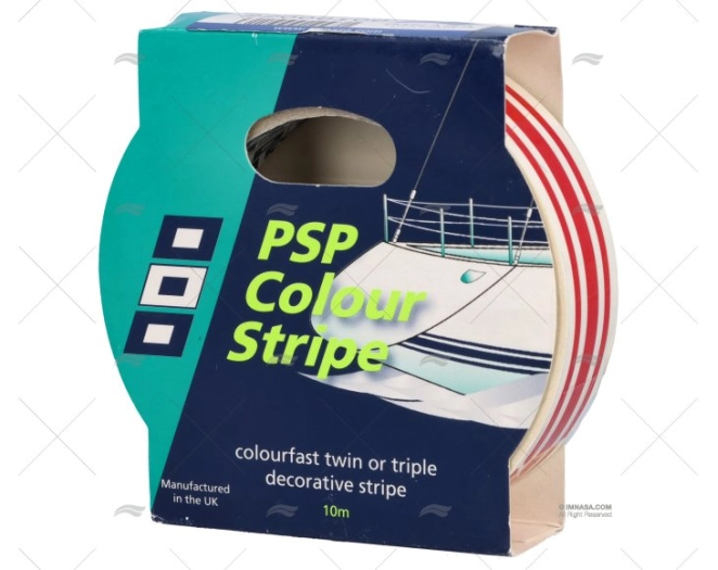 BANDA ADHESIVA 19mm ROJA STRIPE PSP TAPES