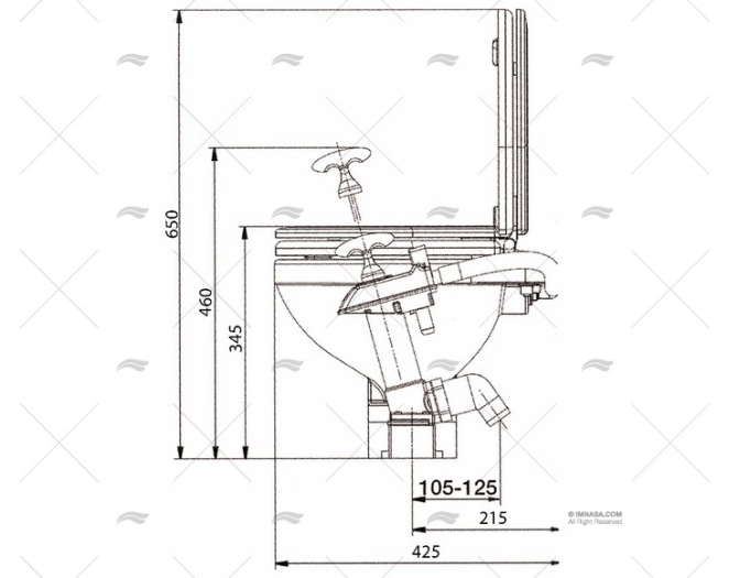 INODORO MANUAL CONFORT OCEAN OCEAN TECHNOLOGIES - Imagen 3