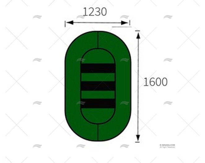 NEUMATICA 160SR FISH 160×131 GREEN IMNASA - Imagen 4
