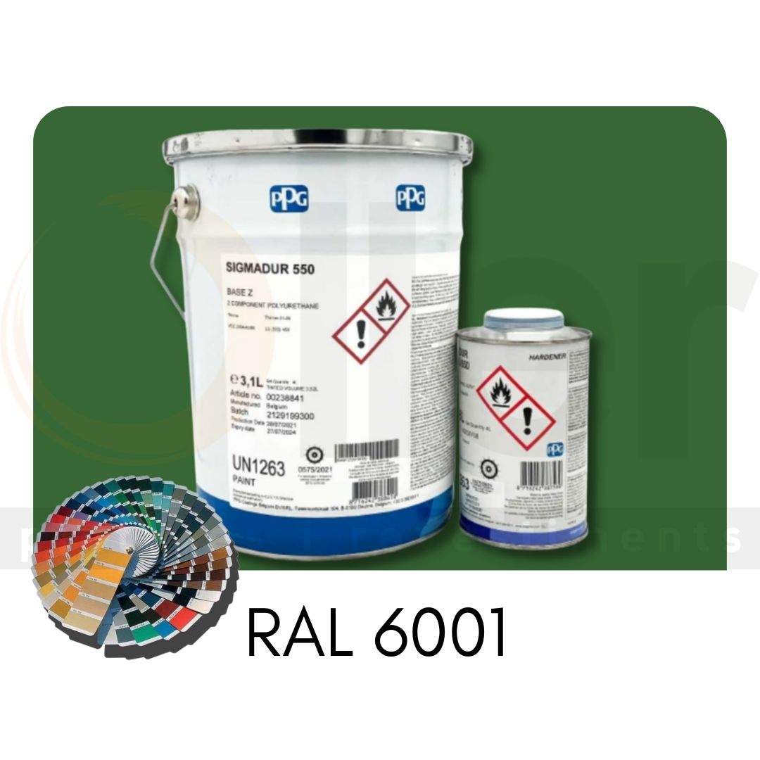 RAL 6001 Sigmadur 550 RAL Verde Esmeralda A+B 4L | Esmalte poliuretano de 2 componentes