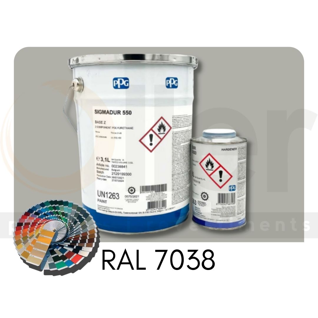 Sigmadur 550 RAL 7038 Gris Ágata A+B 4L | Esmalte poliuretano de 2 componentes