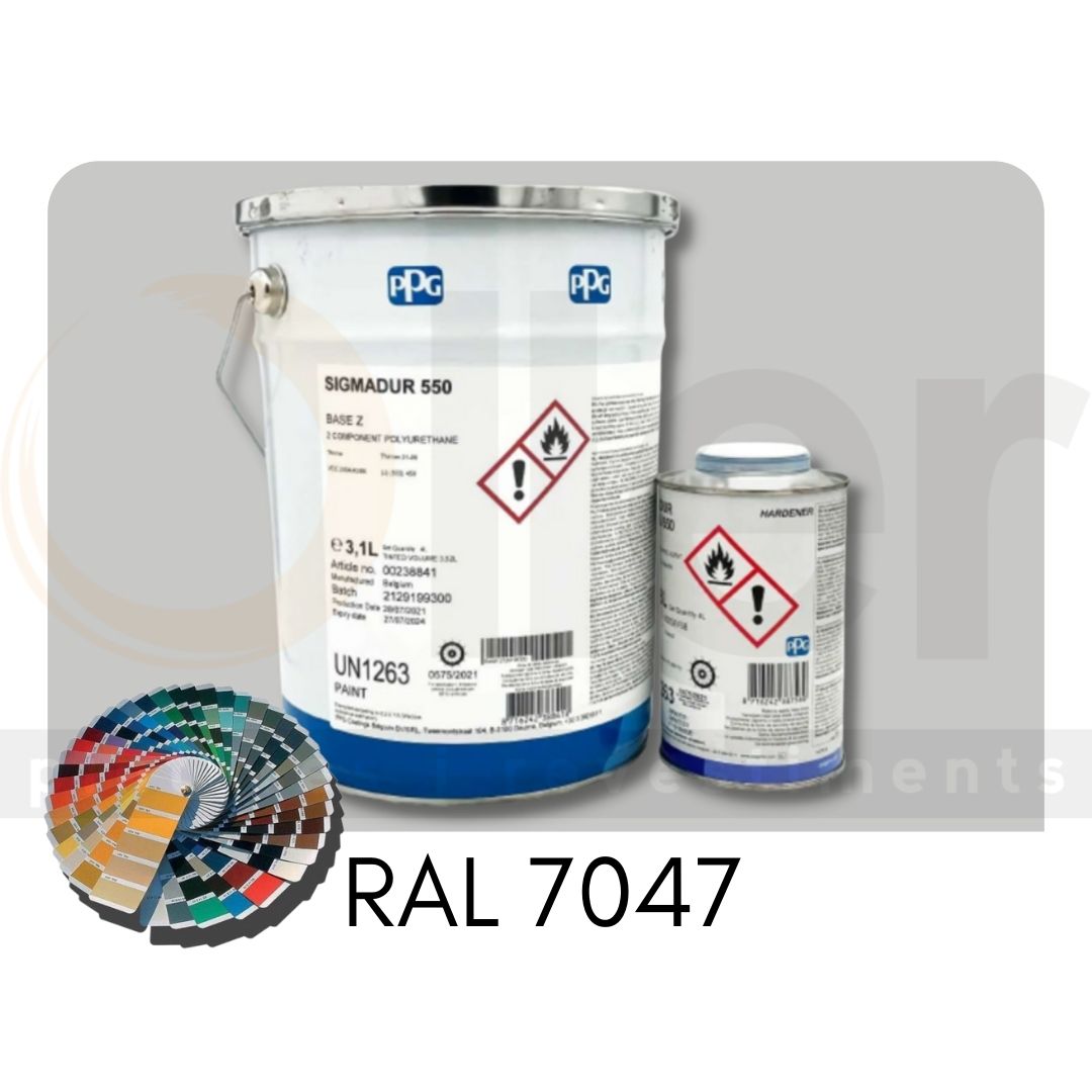 Sigmadur 550 RAL 7047 Gris Tele A+B 4L | Esmalte poliuretano de 2 componentes