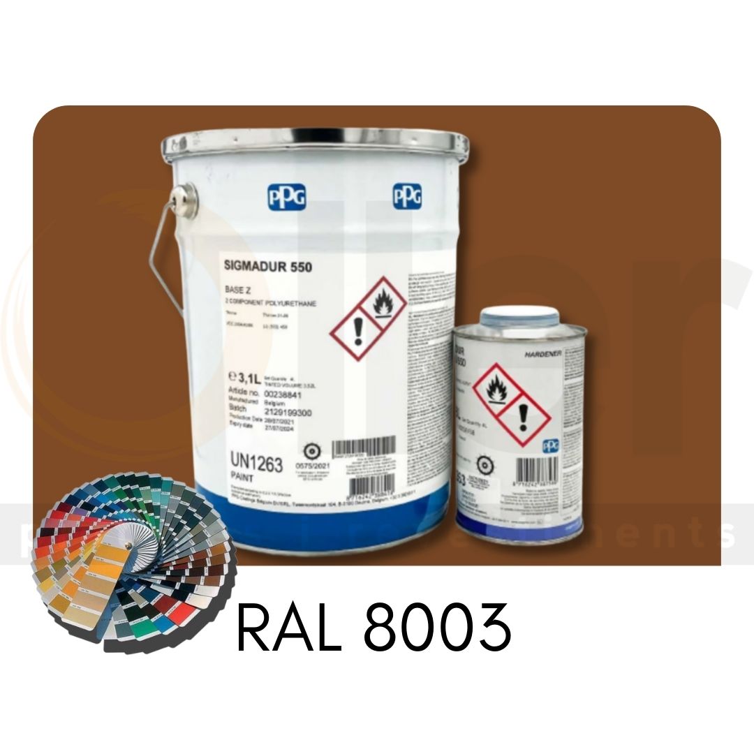 RAL 8003 Sigmadur 550 RAL Pardo Arcilla A+B 4L | Esmalte poliuretano de 2 componentes