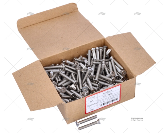 TORNILLO DIN965 A4 6×40 (200)