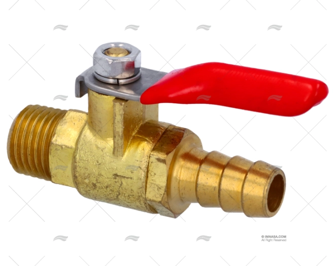 VALVULA DE CIERRE 1/4 NPT X 3/8 BARB